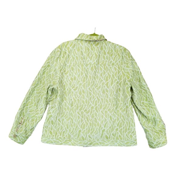 TravelSmith Women's Reversible Jacket Animal Print Pockets Sz Large Button Down - Picture 12 of 12